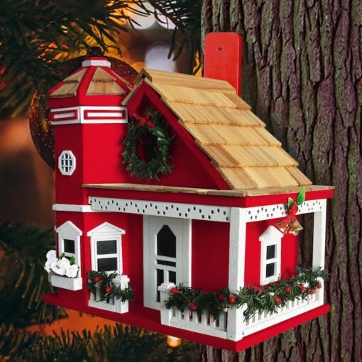 Yuletide Cottage Birdhouse -Pet Supplies Store Yuletide Cottage Birdhouse Red 2474f6e2 efaf 4ed4 a3b2 4c6ffb86879e