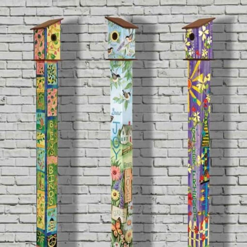 Birdhouse Art Poles 6 Ft. Post -Pet Supplies Store art vinyl birdhouse 6 ft post