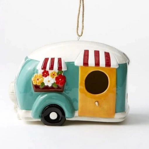 Ceramic Camper Birdhouse -Pet Supplies Store ceramic camper birdhouse