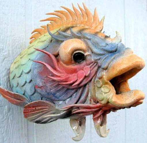 Ceramic Fish Birdhouse -Pet Supplies Store ceramic fish birdhouse