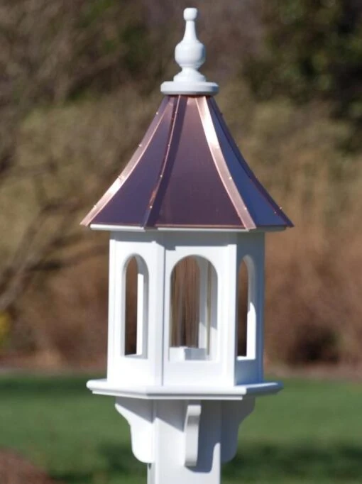 Copper Roof Gazebo Bird Feeder - 28x10 -Pet Supplies Store copper roof bird feeder vinyl pvc 28x10 gazebo 1