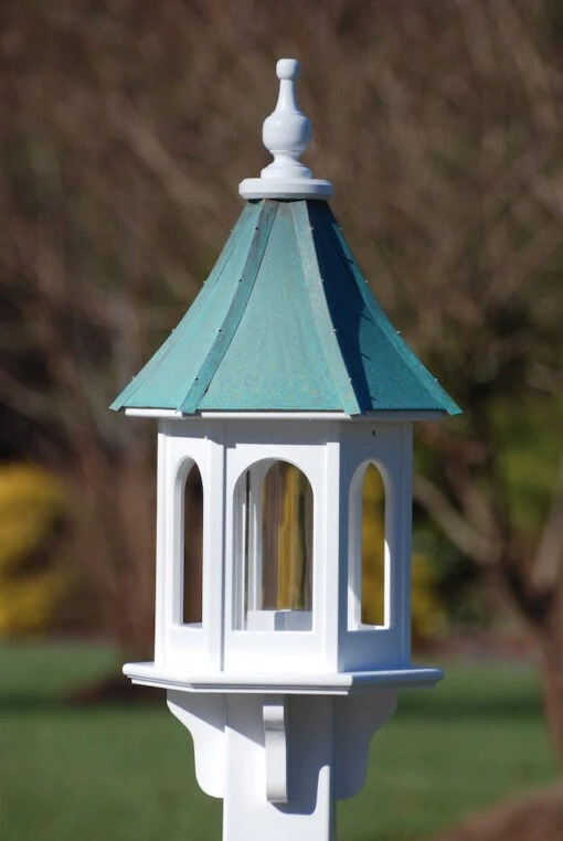 Copper Roof Gazebo Bird Feeder - 28x10 -Pet Supplies Store copper roof bird feeder vinyl pvc 28x10 gazebo 2