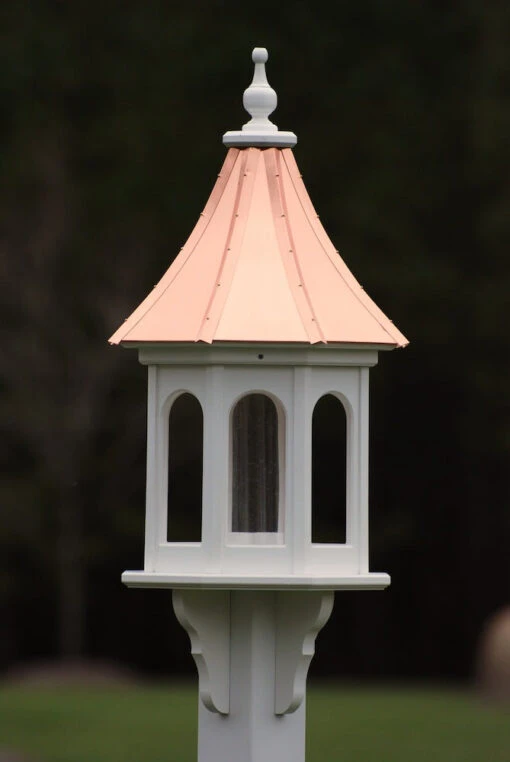 Copper Roof Gazebo Bird Feeder Slope- 36x14 -Pet Supplies Store copper roof bird feeder vinyl pvc 36x14 slope 1