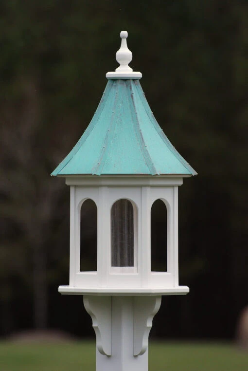 Copper Roof Gazebo Bird Feeder Slope- 36x14 -Pet Supplies Store copper roof bird feeder vinyl pvc 36x14 slope 2