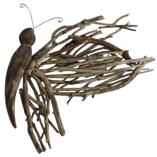 Large Driftwood Butterfly Wall Decor -Pet Supplies Store driftwood butterfly