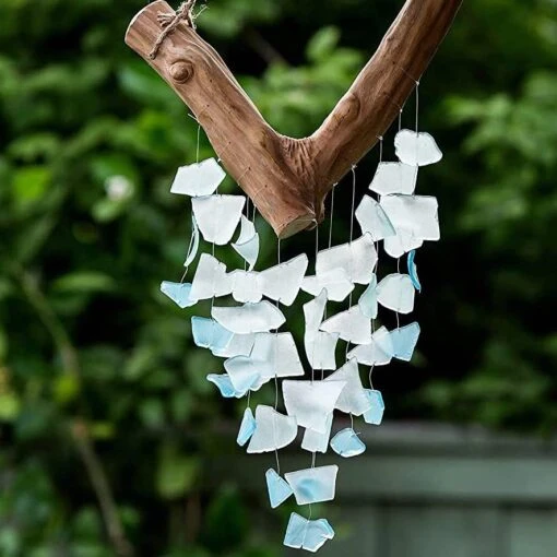 Driftwood & Sea Glass Wind Chime -Pet Supplies Store driftwood sea glass windchime