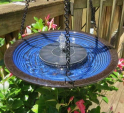 Solar Bird Bath With Stand -Pet Supplies Store hanging solar bird bath blue 58e3595c f05a 47d5 af9a 9a56907fce45