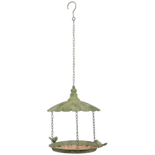 ESSCHERT DESIGN Antique Hanging Tray Bird Feeder -Pet Supplies Store hanging tray feeder Detail