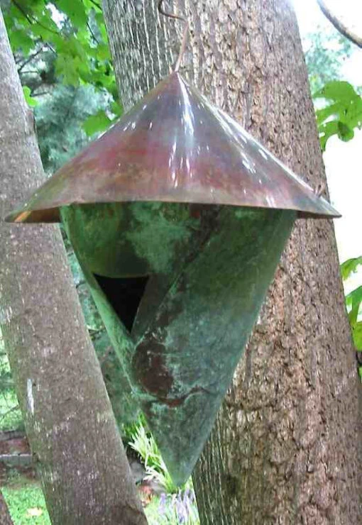 Aged Copper Birdhouse -Pet Supplies Store house4