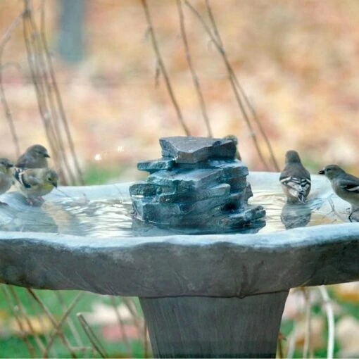 Layered Rock Waterfall -Pet Supplies Store layered rock waterfall for birdbath