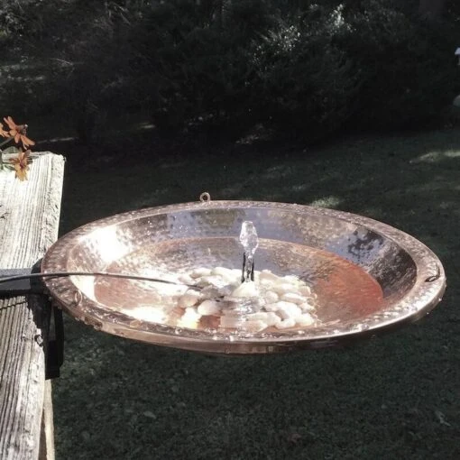 Solar Bubbler Copper Bird Bath W/ Hanger -Pet Supplies Store solar bubbler copper bird bath