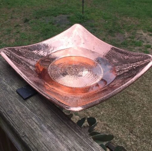 Solid Copper Deck-Mount Bird Bath -Pet Supplies Store solid copper deck mount bird bath