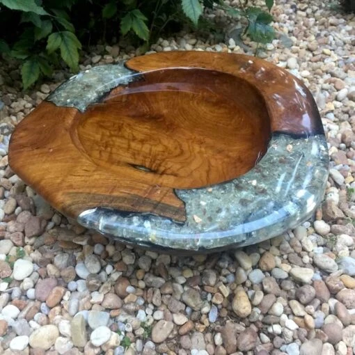 Teak And White Ground Bird Bath -Pet Supplies Store tak and white bird bath