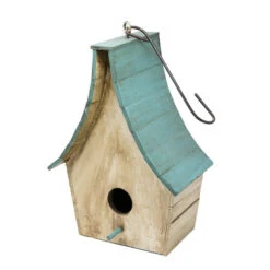 Boho Chalet Hanging Birdhouse- 4 Colors -Pet Supplies Store wooden boho hanging birdhouse